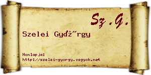 Szelei György névjegykártya