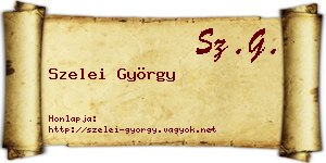 Szelei György névjegykártya