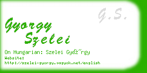gyorgy szelei business card